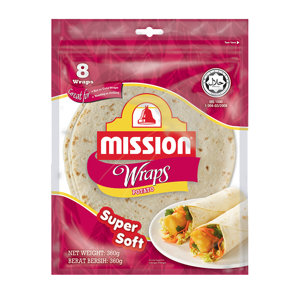 Mission Supersoft Potato Wraps 8” 8ct