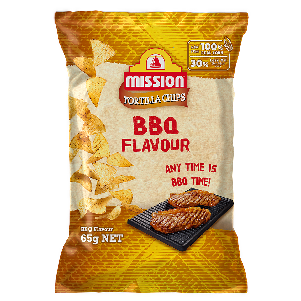 Mission BBQ Flavoured Tortilla Chips 65g